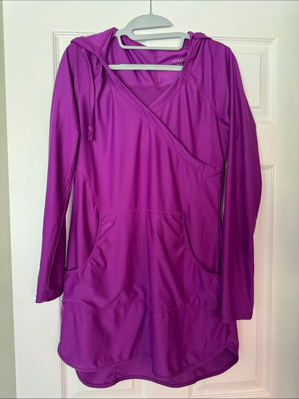 Athleta Magenta Hooded Swim Coverup